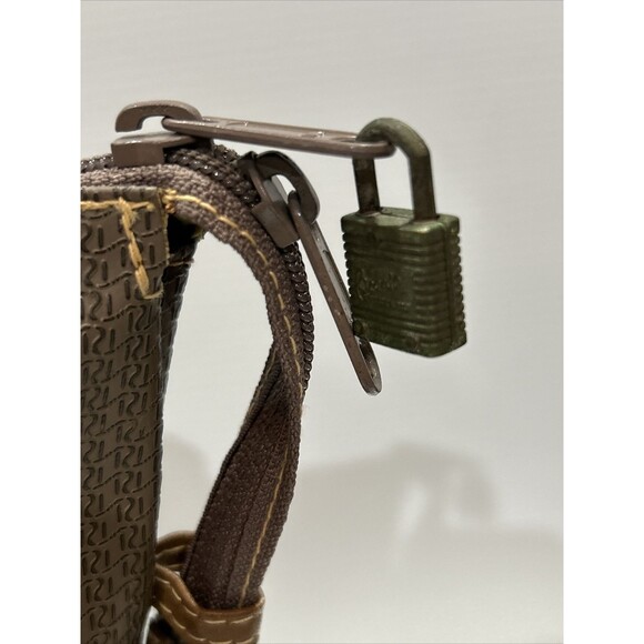 Vintage Ricardo of Beverly Hills Beige Tote Travel Overnight Carry All Bag - Picture 15 of 16